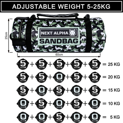 Next Alpha Sandbag - Adjustable Weight Bags For Training 5-25KG - Next Alpha