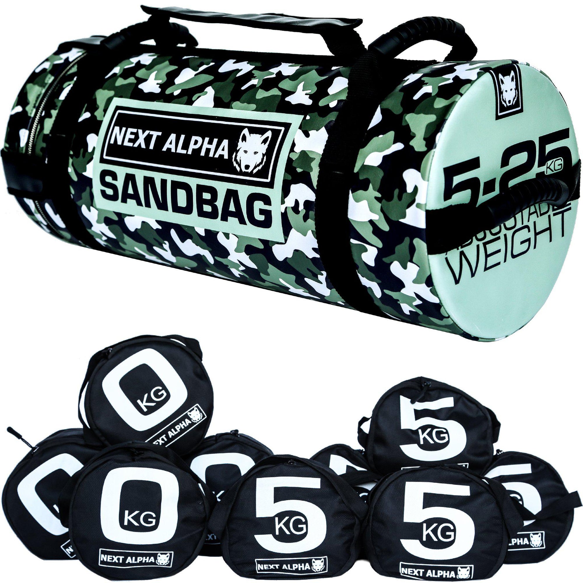Sandbag Weight Training Power Bag with Handles,Zipper Weight Adjustable  Exercise