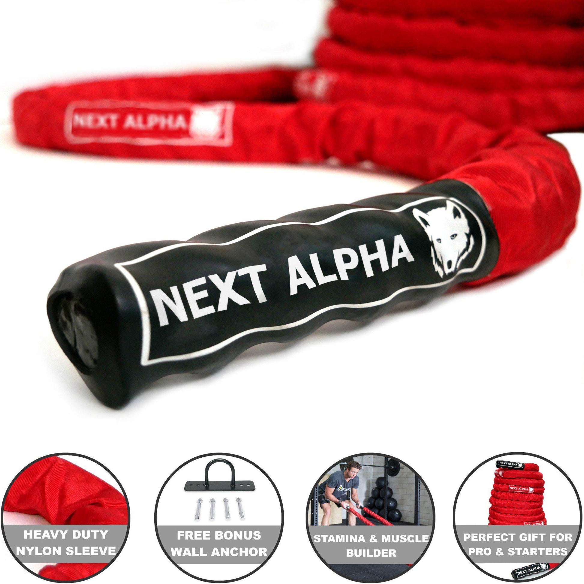 Yes4All Trainingstouw voor gevechtsoefeningen met beschermhoes - stalen anker en riem inbegrepen - 38 mm/50 mm diameter Poly Dacron 9 m, 12 m, 15 m lengte (38 mm - 9 m Yes4All Trainingstouw voor gevechtsoefeningen met beschermhoes - stalen anker en riem inbegrepen - 38 mm/50 mm diameter Poly Dacron 9 m, 12 m, 15 m lengte (38 mm - 9 m